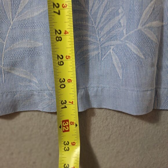 Tommy Bahama Camp Shirt Mens L Blue Silk Floral Hawaiian Relax Beach Party - Picture 6 of 7
